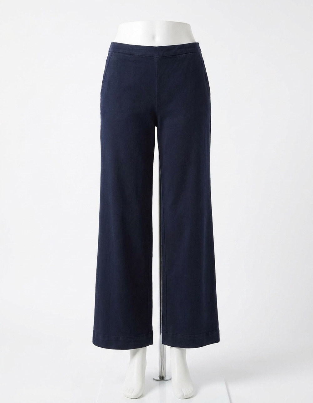 NEW BELLA DAHL catalina clean front wide leg pant in italian navy